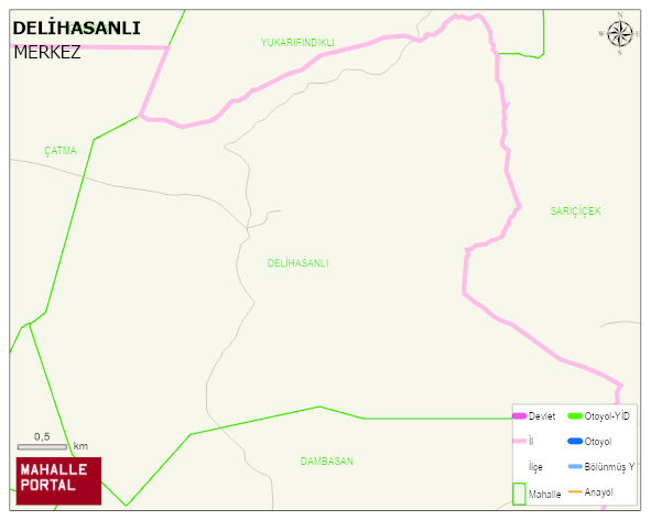 DELİHASANLI Köyü Haritası | Güncel Mahalle ve Köy Haritası