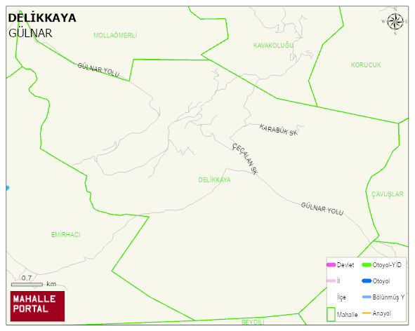 DELİKKAYA Mahallesi Haritası | Sayısal Bölge Görünümü