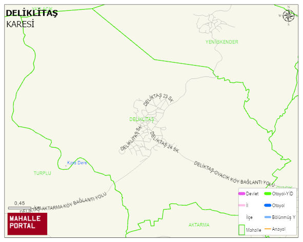 DELİKLİTAŞ Mahallesi Haritası | Mahalle Sokak Haritası