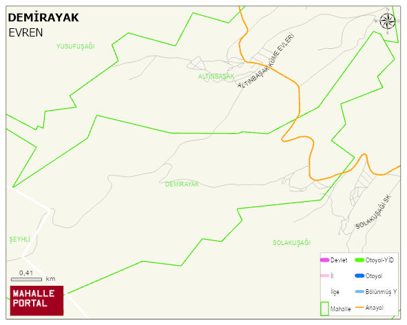 DEMİRAYAK Mahallesi Haritası | Güncel Mahalle ve Köy Haritası