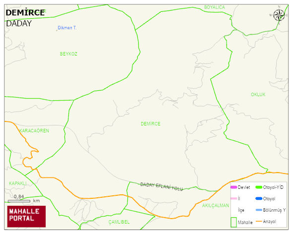 DEMİRCE Köyü Haritası | Mahalle Sokak Haritası