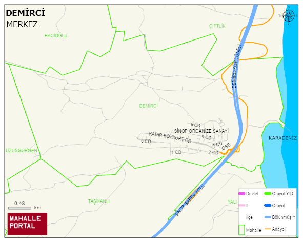 DEMİRCİ Köyü Haritası | Mahalle Sokak Haritası