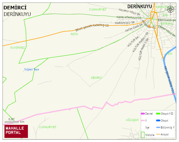 DEMİRCİ Mahallesi Haritası | Mahalle Sokak Haritası