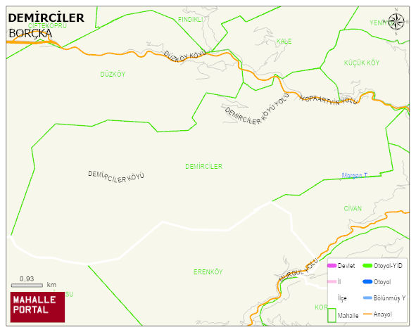DEMİRCİLER Köyü Haritası | Mahalle Sokak Haritası