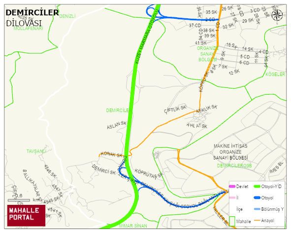 DEMİRCİLER Mahallesi Haritası | Güncel Mahalle ve Köy Haritası