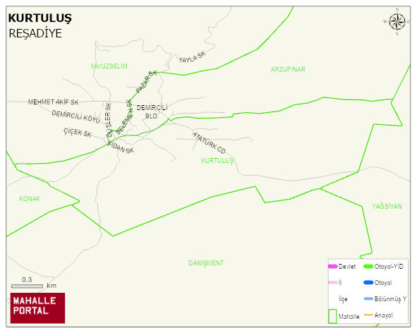 DEMİRCİLİ KÖYÜ KURTULUŞ MEVKİİ Haritası