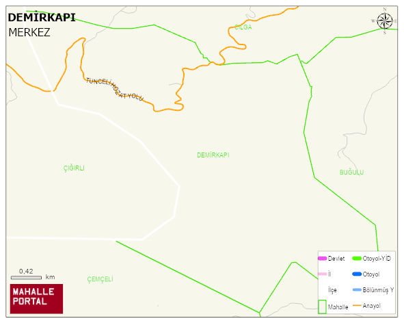 DEMİRKAPI Köyü Haritası | Sayısal Bölge Görünümü