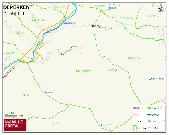DEMİRKENT Köyü Haritası | Güncel Mahalle ve Köy Haritası