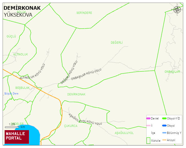 DEMİRKONAK Köyü Haritası | Yükselti ve Doğa Özellikleri