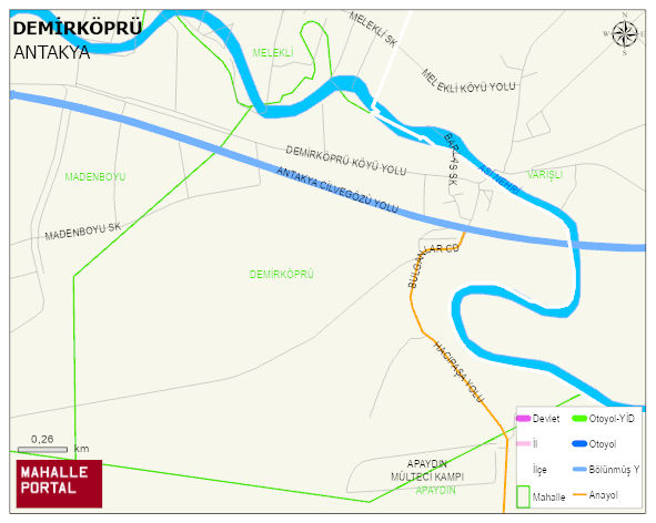 DEMİRKÖPRÜ Mahallesi Haritası | İnteraktif Köy ve Mahalle Sınırları