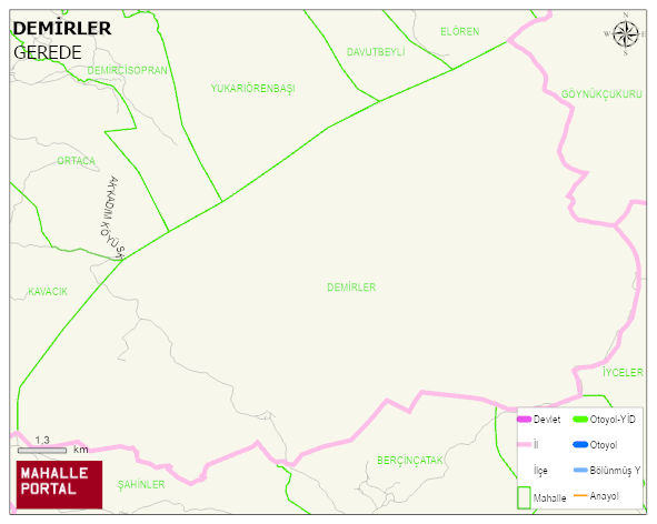 DEMİRLER Köyü Haritası | Güncel Mahalle ve Köy Haritası