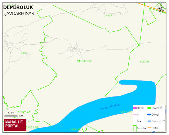 DEMİROLUK Köyü Haritası | Yükselti ve Doğa Özellikleri