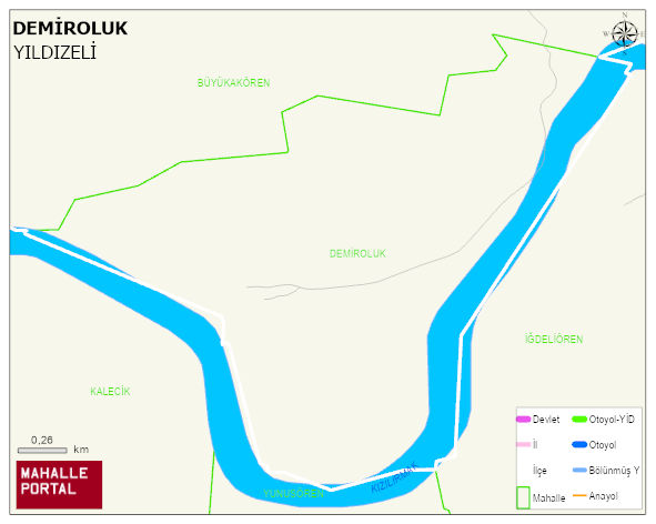 DEMİROLUK Köyü Haritası | Dağlar, Ovalar ve Akarsu Bilgileri