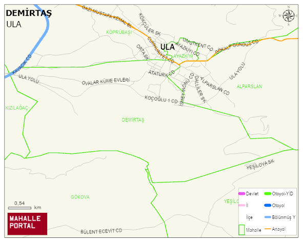 DEMİRTAŞ Mahallesi Haritası | Mahalle Sokak Haritası