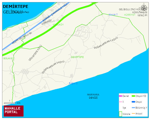 DEMİRTEPE Köyü Haritası | Mahalle Sokak Haritası