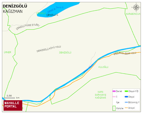 DENİZGÖLÜ Köyü Haritası | Uydu Görüntüsü ve Harita Detayları
