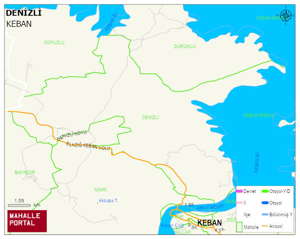 DENİZLİ Köyü Haritası | Mahalle ve Köy Sınırı