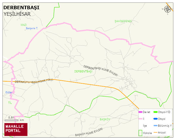 DERBENTBAŞI Mahallesi Haritası | Detaylı Köy ve Mahalle Görünümü