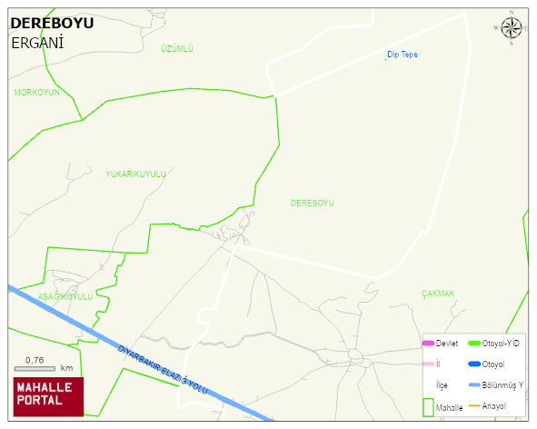 DEREBOYU Mahallesi Haritası | Mahalle ve Köy Sınırı