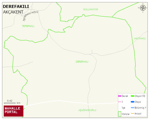DEREFAKILI Köyü Haritası | Detaylı Köy ve Mahalle Görünümü