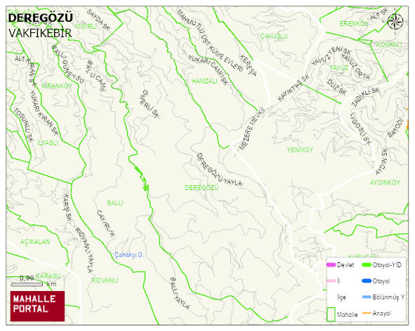 DEREGÖZÜ Mahallesi Haritası | Sayısal Bölge Görünümü