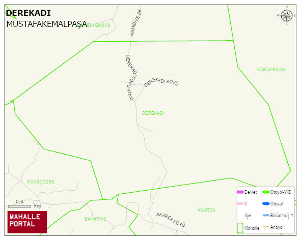 DEREKADI Mahallesi Haritası | Mahalle Sokak Haritası