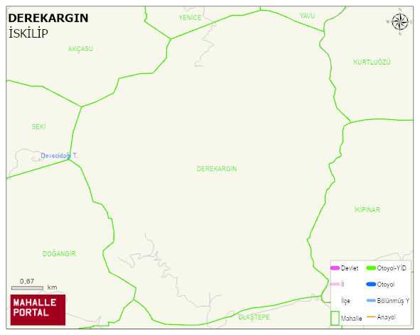 DEREKARGIN Köyü Haritası | Coğrafi Yapı ve Detaylı Haritası