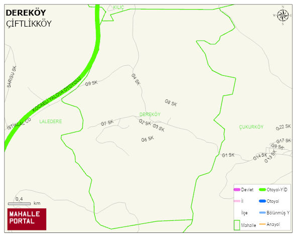 DEREKÖY Köyü Haritası | Sayısal Bölge Görünümü