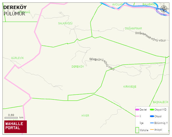 DEREKÖY Köyü Haritası | Coğrafi Yapı ve Detaylı Haritası