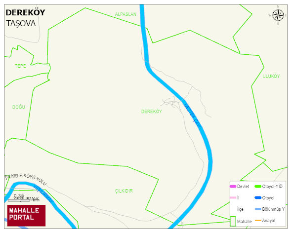 DEREKÖY Köyü Haritası | İnteraktif Köy ve Mahalle Sınırları