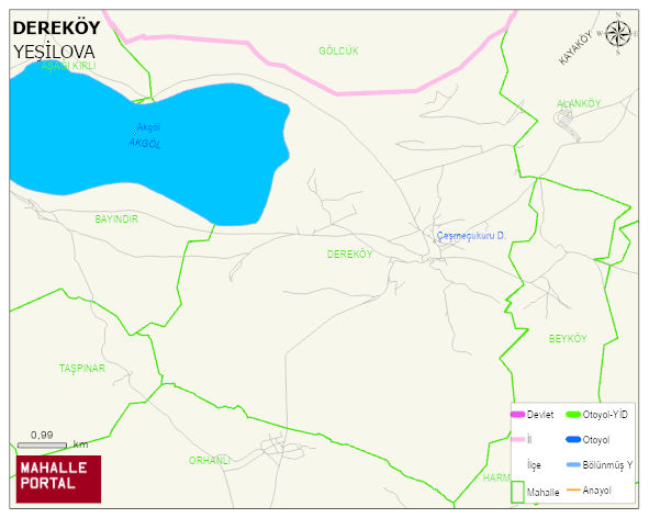 DEREKÖY Köyü Haritası | Mahalle ve Köy Sınırı