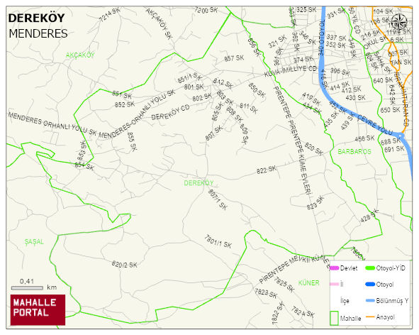 DEREKÖY Mahallesi Haritası | Mahalle ve Köy Sınırı