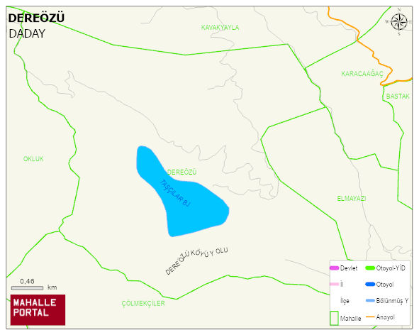 DEREÖZÜ Köyü Haritası | Sayısal Bölge Görünümü