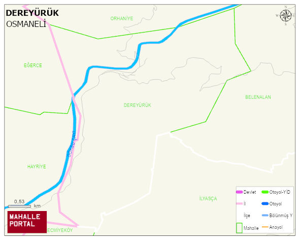 DEREYÜRÜK Köyü Haritası | Coğrafi Yapı ve Detaylı Haritası