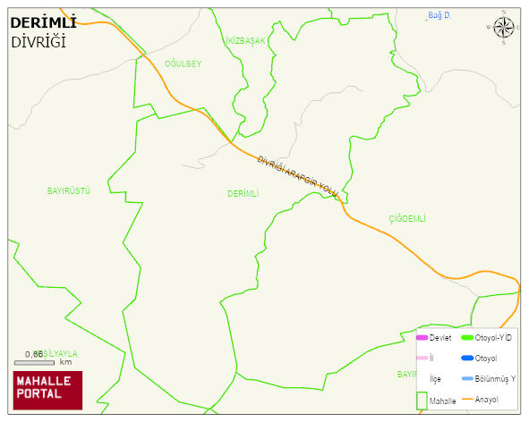 DERİMLİ Köyü Haritası | Güncel Mahalle ve Köy Haritası