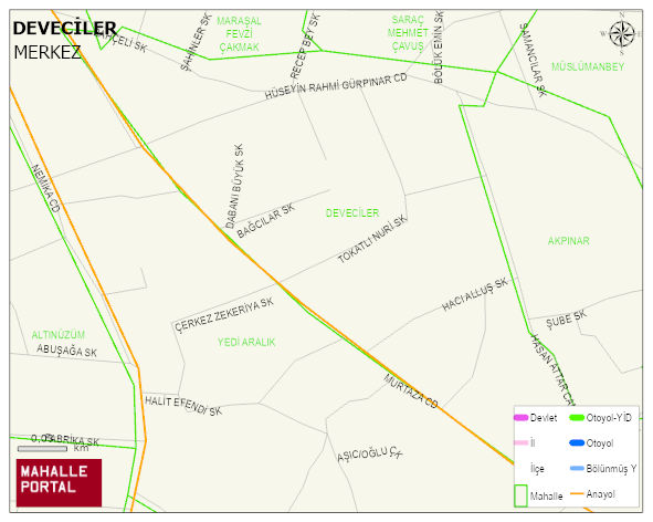 DEVECİLER Mahallesi Haritası | Uydu Görüntüsü ve Harita Detayları