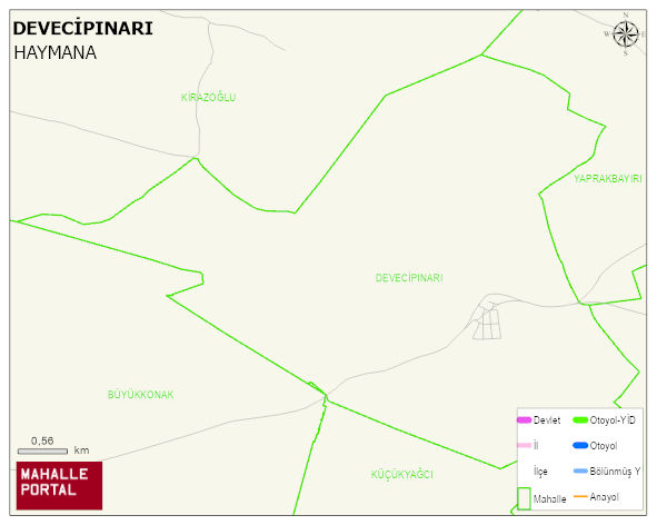DEVECİPINARI Mahallesi Haritası | Mahalle ve Köy Sınırı