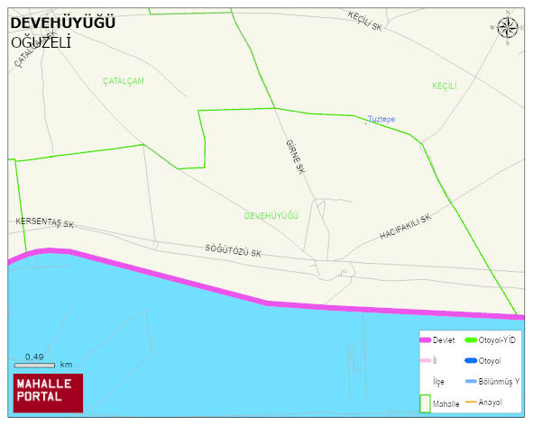 DEVEHÜYÜĞÜ Mahallesi Haritası | Detaylı Köy ve Mahalle Görünümü