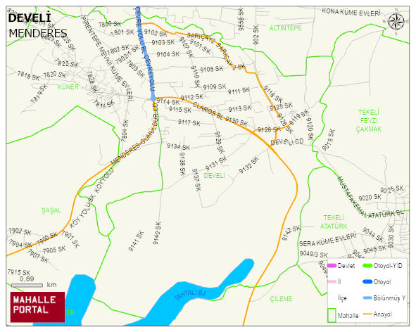 DEVELİ Mahallesi Haritası | Coğrafi Yapı ve Detaylı Haritası