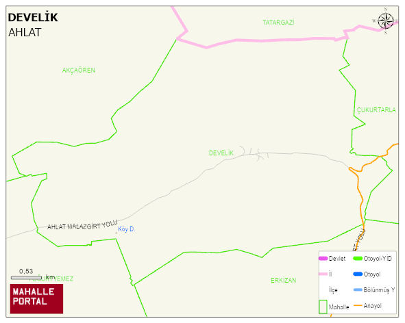 DEVELİK Köyü Haritası | İnteraktif Köy ve Mahalle Sınırları