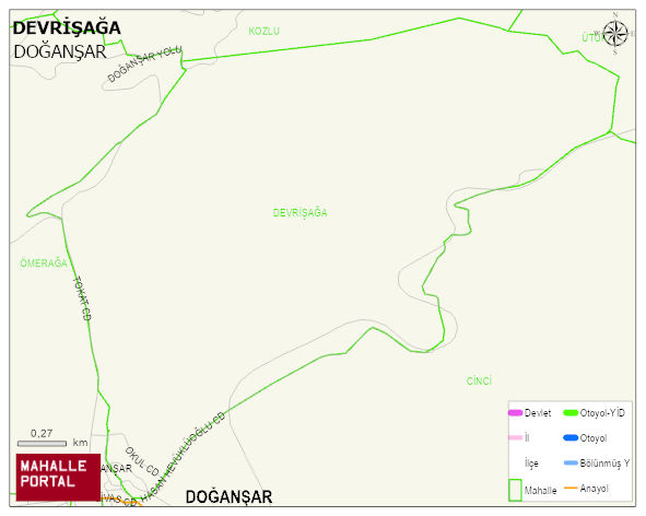 DEVRİŞAĞA Mahallesi Haritası | Yükselti ve Doğa Özellikleri