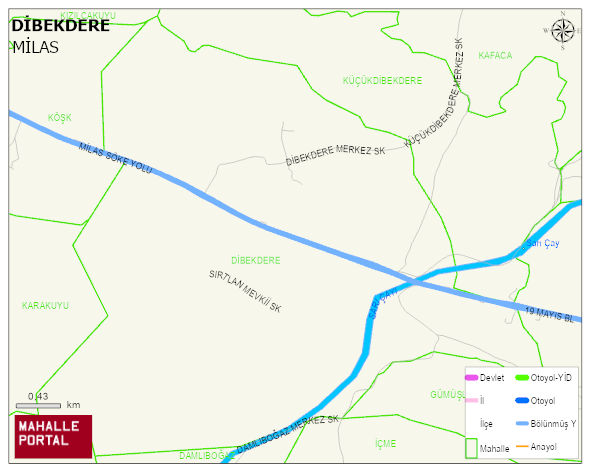 DİBEKDERE Mahallesi Haritası | Güncel Mahalle ve Köy Haritası