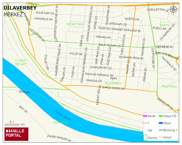 DİLAVERBEY Mahallesi Haritası | İnteraktif Köy ve Mahalle Sınırları