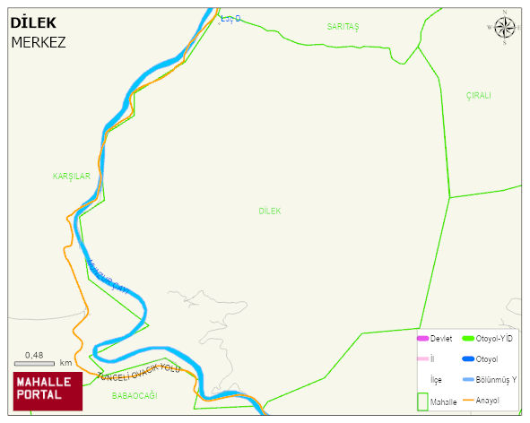 DİLEK Köyü Haritası | Sayısal Bölge Görünümü