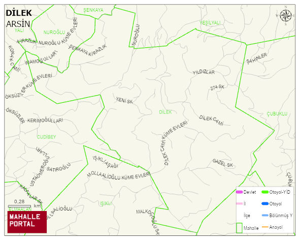 DİLEK Mahallesi Haritası | Coğrafi Yapı ve Detaylı Haritası