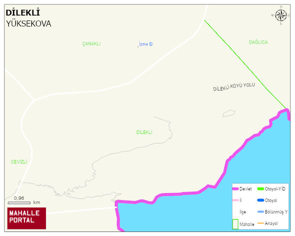 DİLEKLİ Köyü Haritası | Dağlar, Ovalar ve Akarsu Bilgileri