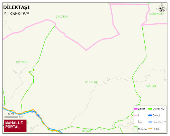 DİLEKTAŞI Köyü Haritası | Sayısal Bölge Görünümü