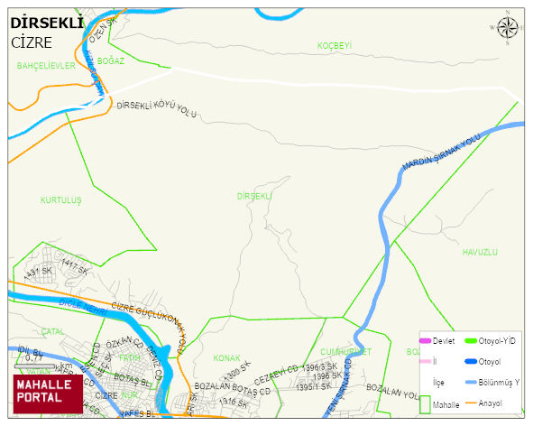 DİRSEKLİ KÖYÜ MÜCAVİR DIŞI MEVKİİ Haritası