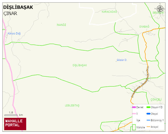 DİŞLİBAŞAK Mahallesi Haritası | Mahalle Sokak Haritası