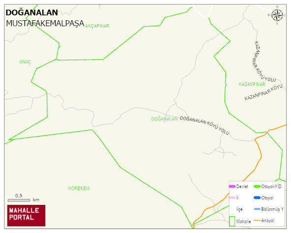 DOĞANALAN Mahallesi Haritası | Güncel Mahalle ve Köy Haritası